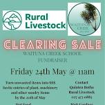 Waituna Creek School Clearing Sale