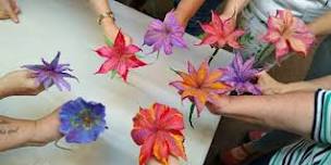 WET FELTING WOOL FLOWERS