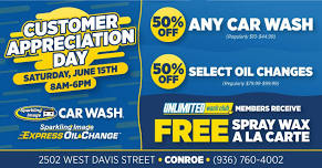 Customer Appreciation Day at Sparkling Image Car Wash