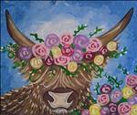 Blooming Highland Cow and make a candle too!