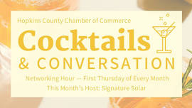 Cocktails & Conversation: Hosted by Signature Solar