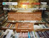 Teen Summer Reading Program: Role Playing Adventures