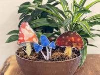 Stained Glass Mushroom Stake