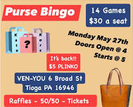 Purse Bingo - Doors open @ 4