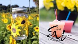 Summer Sunflower SOLAR Lantern Paint and Sip