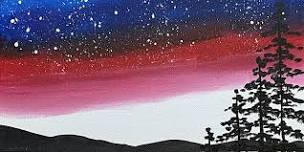 Red White & Blue Sunset Paint Party