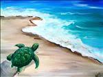 Turtle in the Sand! Paint Party! Ages 7-107!