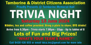 Tamborine Trivia Night 2024