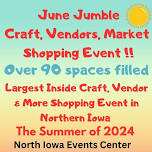 North Iowa June Jumble Craft, Vendors,Boutiques and More in Mason City