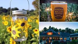 Sunflower SOLAR Lantern Paint and Sip