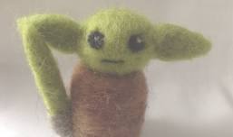 Needle Felted Baby Yoda