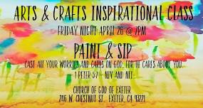 ARTS & CRAFTS INSPIRATIONAL CLASS SERIES ~ PAINT & SIP