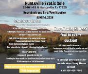 Huntsville Exotic Sale June 14th Hoofstock and Bird Auction.