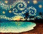 SAVE $5 AGES 7+ ~ BLACKLIGHT Starry Night Beach