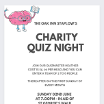 JUNE QUIZ NIGHT on Sunday 9th June at 7pm