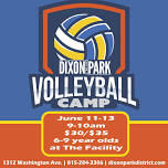 Dixon Park District Volleyball Camp