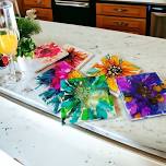 Alcohol Ink coaster painting class!