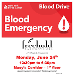 Freehold Raceway Mall Community Blood Drive - Emergency Blood Shortage!