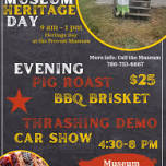 Heritage Day at the Museum June 13- Evening Pig Roast