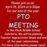 Clack Middle School PTO meeting