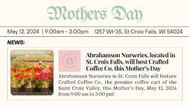 Mother's Day at Abrahamson Nurseries Featuring Crafted Coffee Co.