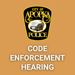 Apopka Police Code Enforcement Hearings