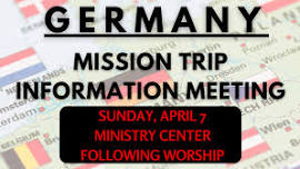 Germany Mission Trip Info Meeting — FBC Tullahoma