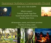 Summer Solstice Outdoor Community Event