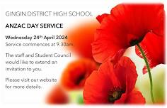 Gingin District High School Anzac Day Service