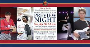 Admission: Upper and Middle School Preview Night