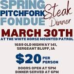 Spring Pitchfork Fondue Steak Dinner