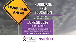 Free Hurricane Prep Education Class at MetroHealth of MetroWest