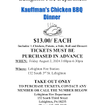 2024 Kauffman's Chicken BBQ Dinner