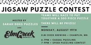 Jigsaw Puzzle Contest at Elm Creek Brewing  with Sarah Does Puzzles -August