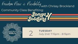 Community Yoga Class: Freedom Flow & Flexibility benefiting Songs4Soldiers with Chrissy Brockland