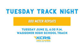 Tuesday Track Night 800 Meter Repeats