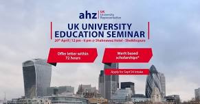 UK University Education Seminar @  Shahnawaz Hotel Sheikhupura