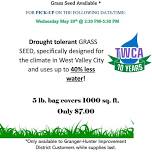 Grass Seed Available for Pick-Up