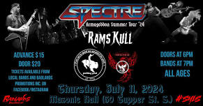 Spectre w/Pulling Pud, RamsKull, and Indigo @ The Masonic Hall in Portage la Prairie