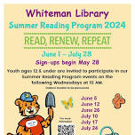 Wednesday Youth Summer Reading Event (ages 12 & under)