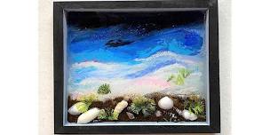 Epoxy Resin Seascape on Wooden Board Art Class