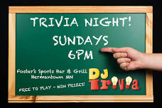 Sunday DJ Trivia at Foster’s