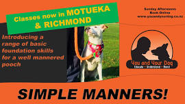 Simple Manners 5-session Course MOTUEKA starts Sunday 25th August @ 4-5 PM