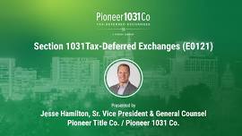 [SANDPOINT/PONDERAY] Section 1031 Tax-Deferred Exchanges (E0121)• 4 Credits