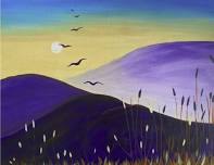 Paint and Sip these Beautiful Birds Flying Home Painting