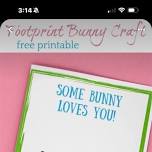 Easter Bunny Footprint Craft