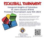 Inaugural Knights of Columbus Council #7840 Pickleball Tournament