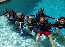 Kids beginning snorkeling, and scuba diving camp