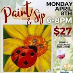 Paint & Sip - Flower & Lady Bug