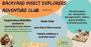 Backyard INSECT Explorers